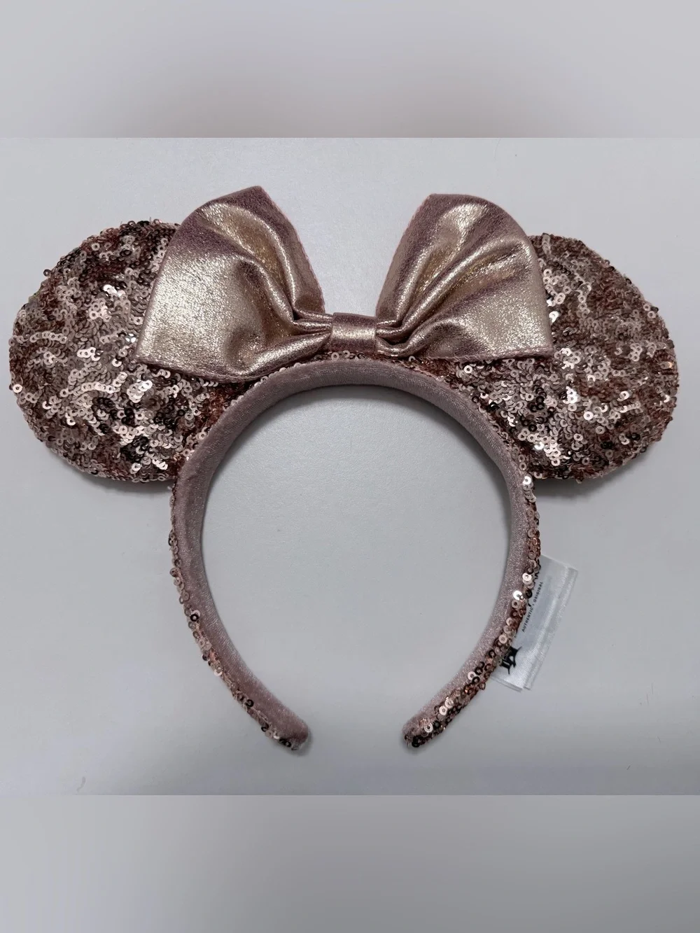 Rose Gold Sequin Bow Minnie Headband